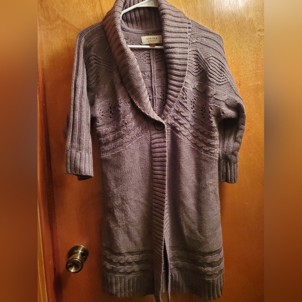 SONOMA Women's Long Cardigan, Size: Medium
